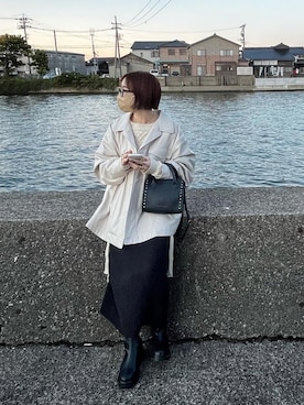 「11月」｜「アイテム（スカート）」を使った、aya_lemageさん（レディース・157cm）の秋コーディネート
