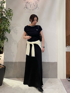 「CAPRICIEUX LE'MAGE（カプリシューレマージュ）のアイテム（スカート）」を使った、aya_lemageさん（レディース・158cm）の夏コーディネート