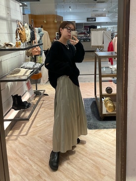 「アイテム（ブーツ）」を使った、aya_lemageさん（レディース・158cm）の秋コーディネート