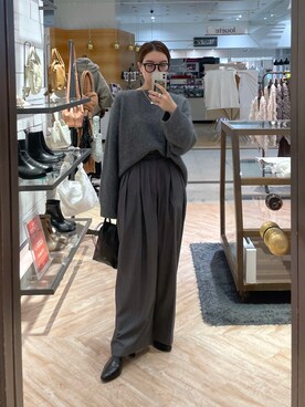 「CAPRICIEUX LE'MAGE（カプリシューレマージュ）のストレッチショートブーツ（ブーツ）」を使った、aya_lemageさん（レディース・158cm）の秋コーディネート