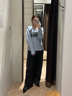 【セットアイテム】ビスチェ付BIG襟シャツ セットアイテム】ビスチェ付BIG襟シャツを使った人気