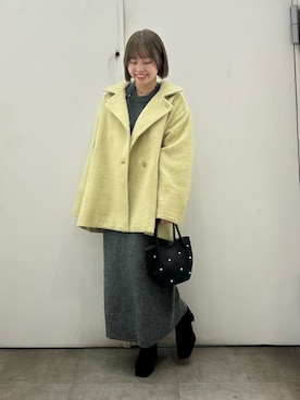 「アイテム（その他アウター）」を使った、maiさん（レディース・156cm）の冬コーディネート