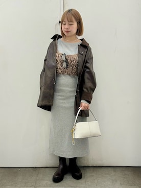 「アイテム（キャミソール）」を使った、maiさん（レディース・156cm）の秋コーディネート