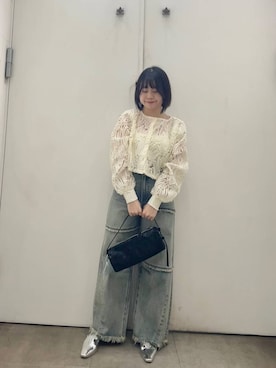 「SENSE OF PLACE by URBAN RESEARCH（センスオブプレイスバイアーバンリサーチ）のメタリックポインテッドシューズ（パンプス）」を使った、maiさん（レディース・156cm）の春コーディネート