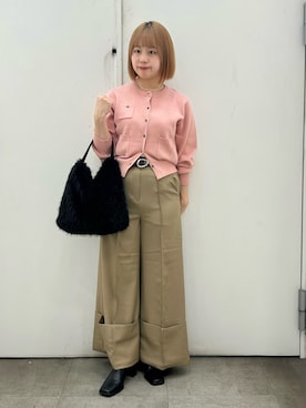 「SENSE OF PLACE by URBAN RESEARCH（センスオブプレイスバイアーバンリサーチ）のアイテム（カーディガン/ボレロ）」を使った、maiさん（レディース・156cm）の秋コーディネート