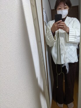 「JEANASIS（ジーナシス）のアイテム（Tシャツ/カットソー、ブラウン系）」を使った、naoさん（レディース・170cm）の秋コーディネート