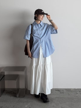 「feepur（フェピュール）のアイテム」を使った、pearn0さん（レディース・160cm）の夏コーディネート