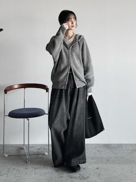 「ワイドパンツ」｜pearn0さん（レディース・160cm）の秋コーディネート