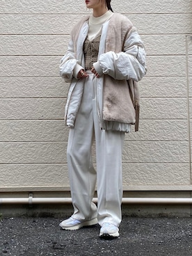 Ma 1を使った 白パンツ のレディース人気ファッションコーディネート Wear