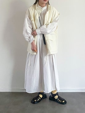 「スクエアトゥ」｜「アイテム（シャツワンピース）」を使った、pearn0さん（レディース・160cm）の春コーディネート