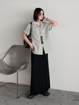 「NUEF （ヌエフ）のアイテム」を使った、pearn0さん（レディース・160cm）の夏コーディネート