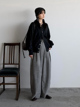 「アイテム（スラックス）」を使った、pearn0さん（レディース・160cm）の冬コーディネート