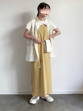 「DISCOAT（ディスコート）のアイテム（ワンピース/ドレス）」を使った、pearn0さん（レディース・160cm）の夏コーディネート