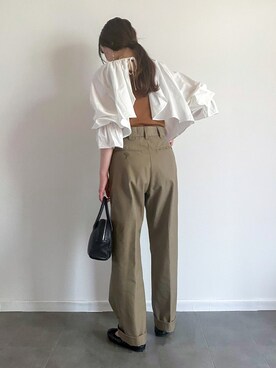 「THE SHINZONE（ザ　シンゾーン）のアイテム（チノパンツ）」を使った、pearn0さん（レディース・160cm）の春コーディネート