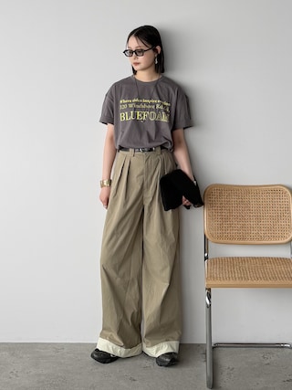 「NOGLE（ノグル）の【NOGLE/ノグル】カラーロゴプリントTシャツ（Tシャツ/カットソー）」を使った、pearn0さん（レディース・160cm）の夏コーディネート