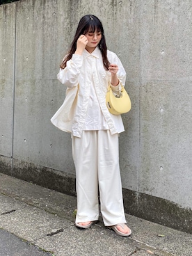 「WILLFULLY（ウィルフリー）のアイテム（その他パンツ）」を使った、pearn0さん（レディース・160cm）の春コーディネート