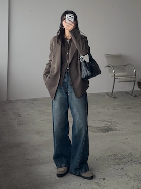 「アイテム（フォーマルスーツ/小物）」を使った、pearn0さん（レディース・160cm）の冬コーディネート