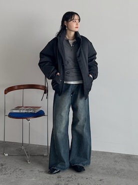 「アイテム（Tシャツ/カットソー）」を使った、pearn0さん（レディース・160cm）の冬コーディネート