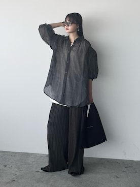 「アイテム（シャツ/ブラウス）」を使った、pearn0さん（レディース・160cm）の夏コーディネート