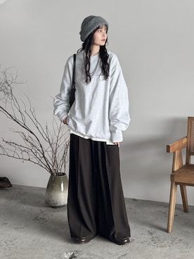 「アイテム（帽子）」を使った、pearn0さん（レディース・160cm）の秋コーディネート