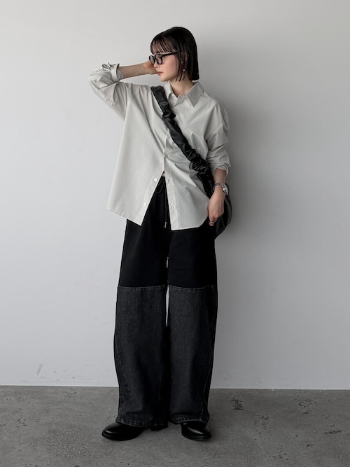 「WYM LIDNM(ウィム バイ リドム)のARTIFICIAL GRAIN SHOULDER BAG(ショルダーバッグ)」を使った、pearn0さん(レディース・160cm)の秋コーディネート