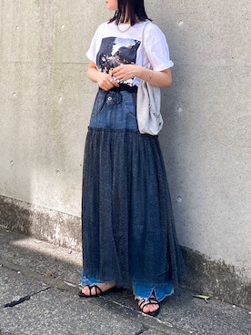 「mi via loca（ミヴィアロカ）のアイテム」を使った、pearn0さん（レディース・160cm）の夏コーディネート