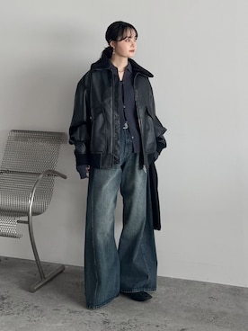 「アイテム（ブルゾン）」を使った、pearn0さん（レディース・160cm）の冬コーディネート