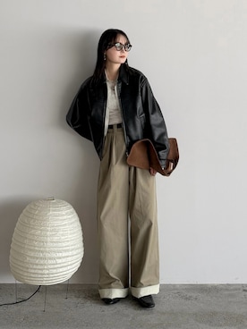 「アイテム（ブルゾン）」を使った、pearn0さん（レディース・160cm）の春コーディネート