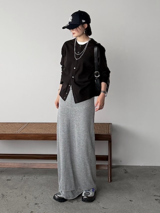 「lit(リット)のLayered Knit Tight Skirt(スカート)」を使った、pearn0さん(レディース・160cm)の秋コーディネート