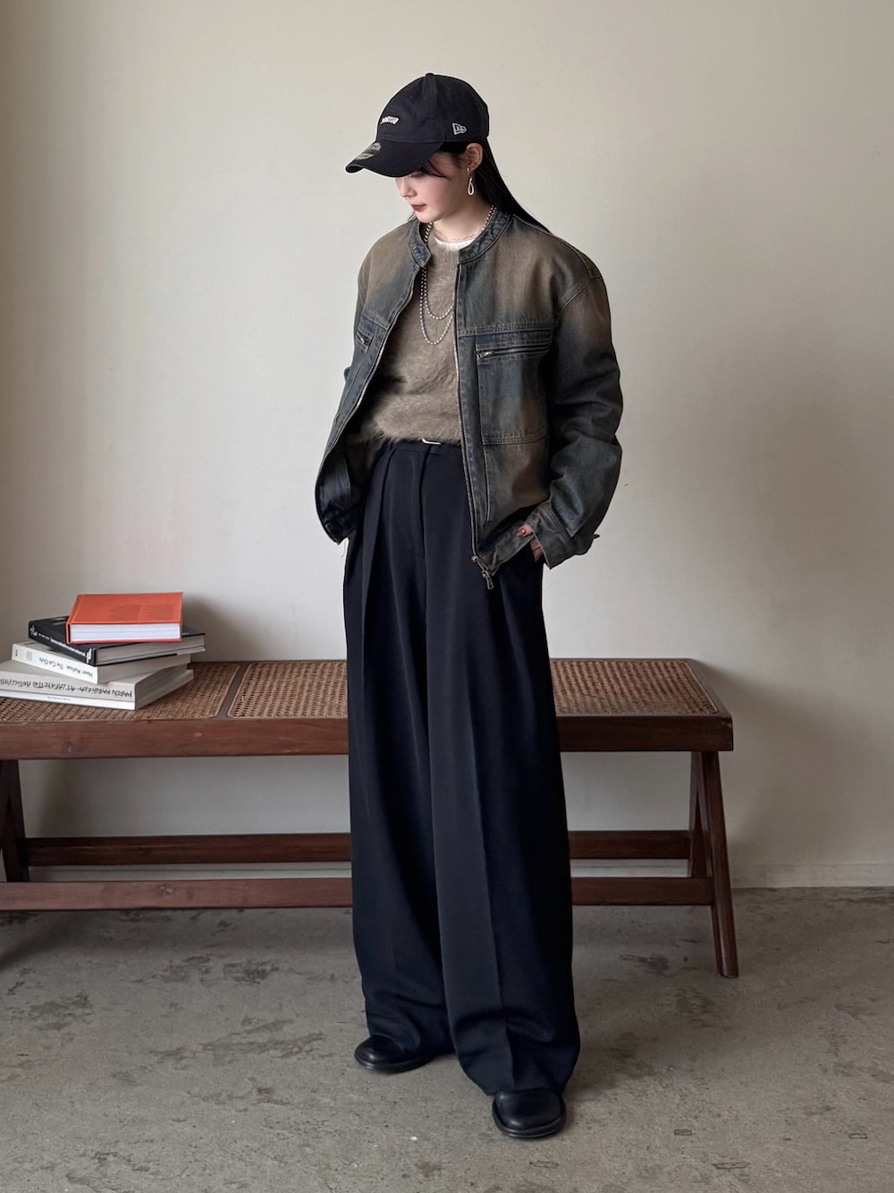 ジャケット・アウター LIDNM VINTAGE WASHED LEATHER ZIP S LIDNM / Llife ONLINE STORE / VINTAGE WASHED LEATHER ZIP