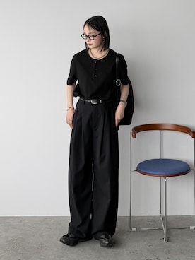 「アイテム（スラックス）」を使った、pearn0さん（レディース・160cm）の夏コーディネート