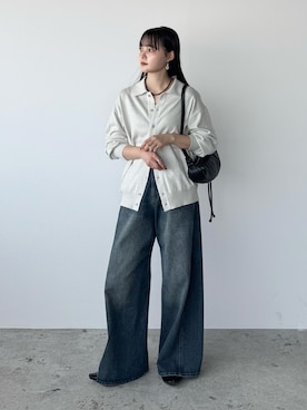 「ワイドパンツ」｜pearn0さん（レディース・160cm）の秋コーディネート