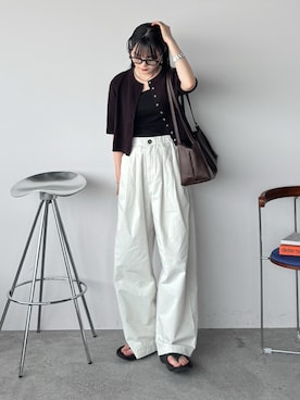 「アイテム（パンツ）」を使った、pearn0さん（レディース・160cm）の夏コーディネート