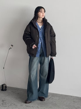 「アイテム（シャツ/ブラウス）」を使った、pearn0さん（レディース・160cm）の冬コーディネート