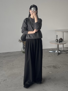 「ワイドパンツ」｜pearn0さん（レディース・160cm）の秋コーディネート