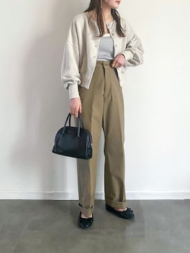 「THE SHINZONE（ザ　シンゾーン）のアイテム（チノパンツ）」を使った、pearn0さん（レディース・160cm）の春コーディネート