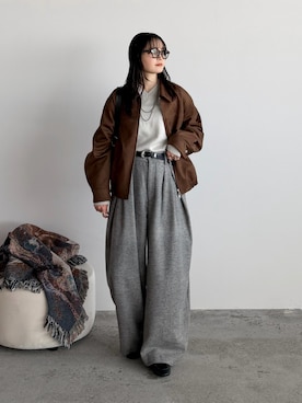 「アイテム（ブルゾン）」を使った、pearn0さん（レディース・160cm）の冬コーディネート