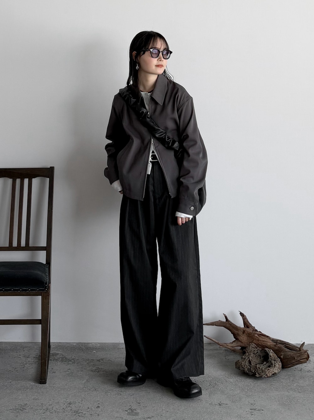 TWILL STITCH LINE SHORT BLOUSONを使った人気ファッション