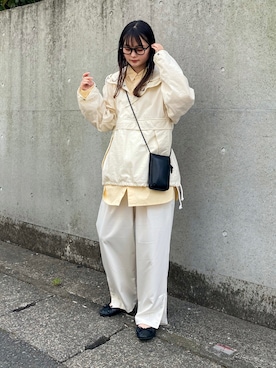 「ADAM ET ROPE'（アダムエロペ）のアイテム（ジャケット/アウター）」を使った、pearn0さん（レディース・160cm）の春コーディネート