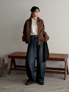 「アイテム（ブルゾン）」を使った、pearn0さん（レディース・160cm）の冬コーディネート