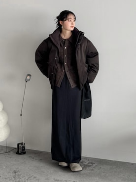 「アイテム（サンダル）」を使った、pearn0さん（レディース・160cm）の冬コーディネート