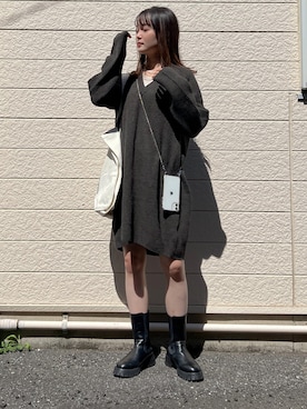 「UNIQLO（ユニクロ）のアイテム（ワンピース/ドレス）」を使った、pearn0さん（レディース・160cm）の秋コーディネート
