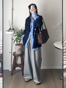 「アイテム（サンダル）」を使った、pearn0さん（レディース・160cm）の秋コーディネート