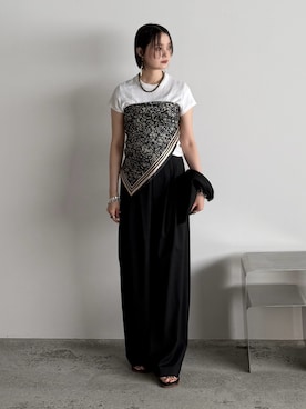 「アイテム（スラックス）」を使った、pearn0さん（レディース・160cm）の夏コーディネート
