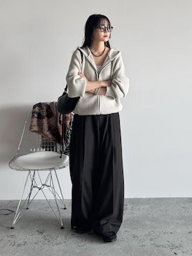 「アイテム（ネックレス）」を使った、pearn0さん（レディース・160cm）の秋コーディネート