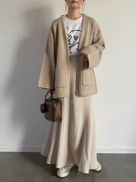 「tukn.（トゥクン）のアイテム（バッグ）」を使った、pearn0さん（レディース・160cm）の冬コーディネート