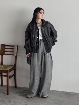 「アイテム（サンダル）」を使った、pearn0さん（レディース・160cm）の冬コーディネート