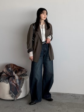 「アイテム（フォーマルスーツ/小物）」を使った、pearn0さん（レディース・160cm）の冬コーディネート