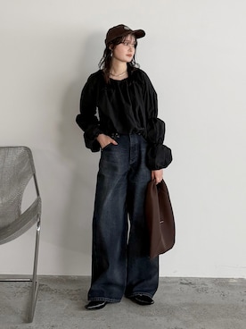 「WYM LIDNM（ウィム バイ リドム）のアイテム」を使った、pearn0さん（レディース・160cm）の春コーディネート