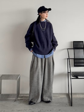 「アイテム（キャップ）」を使った、pearn0さん（レディース・160cm）の秋コーディネート